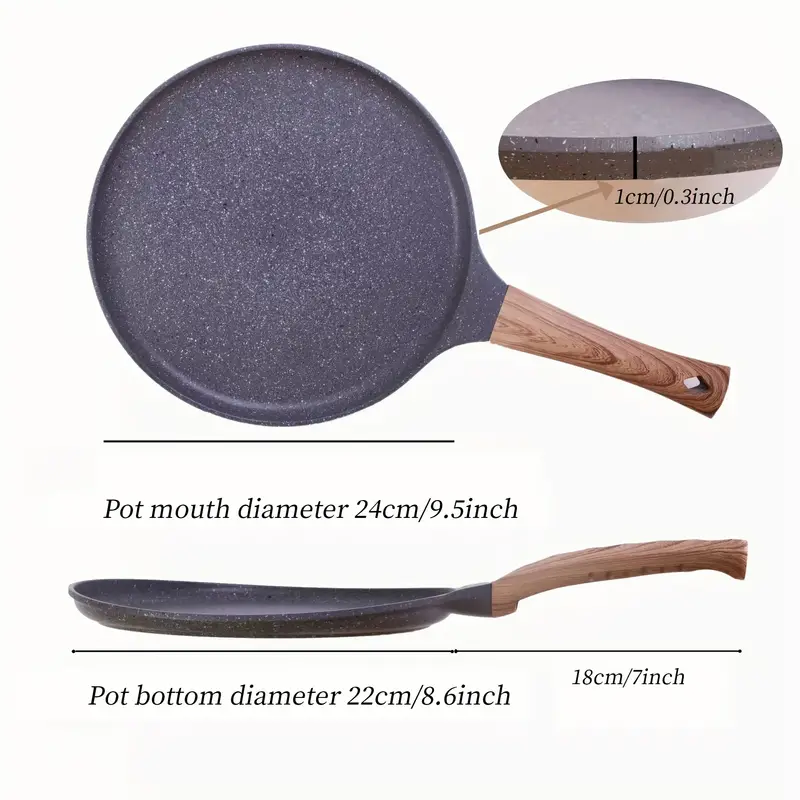 Non-stick Crepe Pan - - Medical Stone Flat Skillet For Pancakes, Tortillas,  And Dosas - Compatible With All Stovetops (gas & Induction) - Kitchen  Utensils, Gadgets, And Accessories - Perfect For Home Cooking - Temu