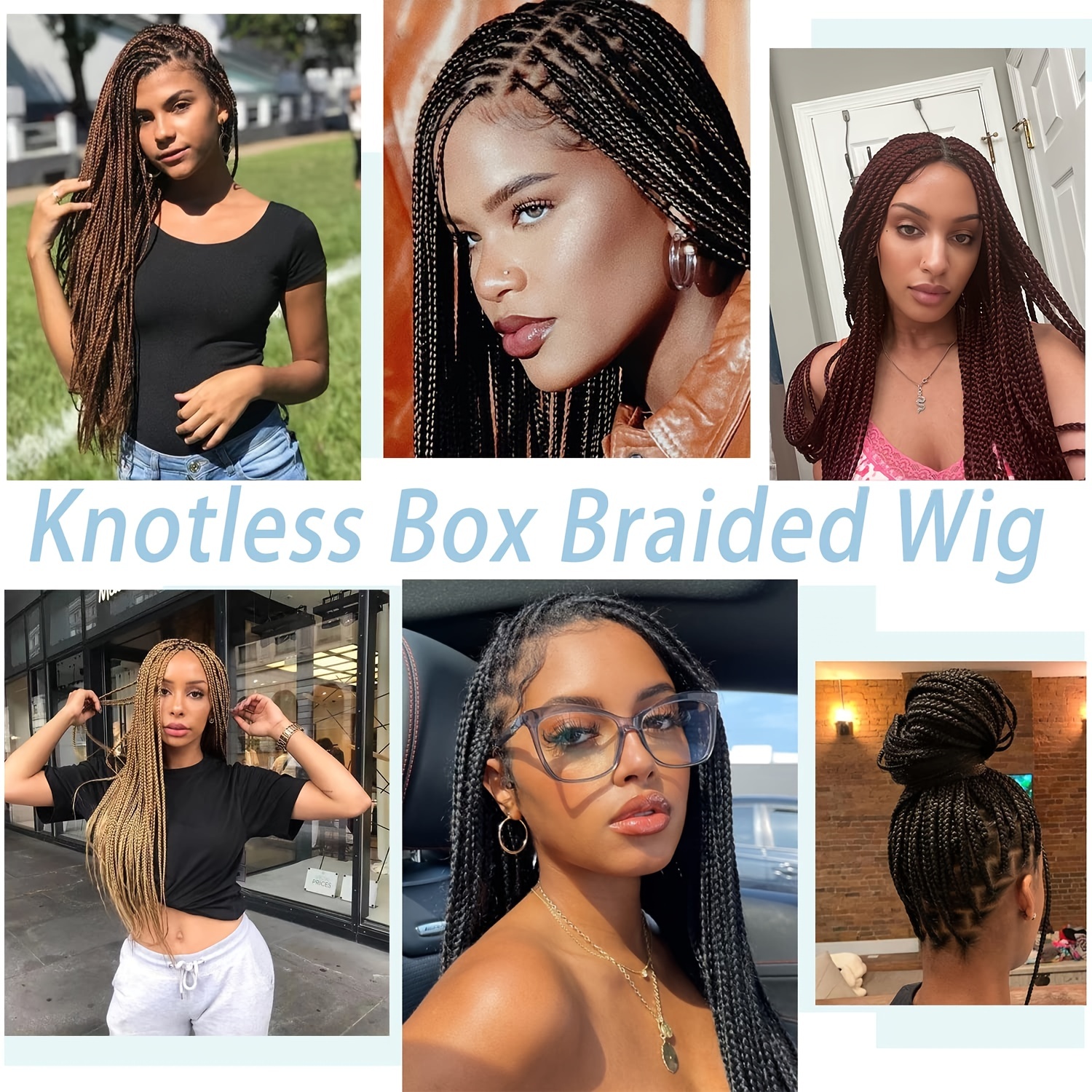 Long Ombre Green Lace Front Wig Box Braids Knotless Cornrow - Temu Republic  of Korea