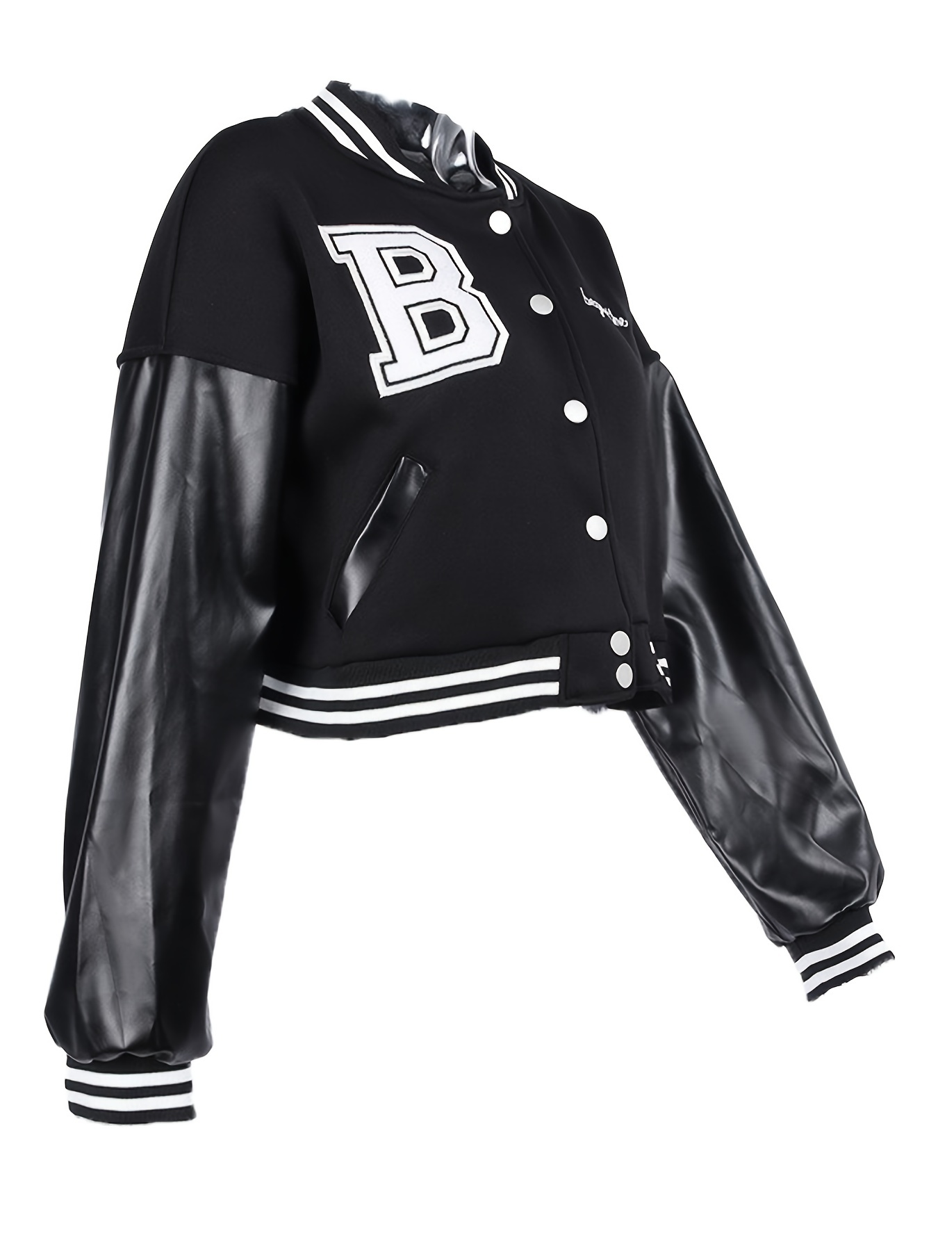 Buy Women Varsity Jackets Vintage Letter Print Cropped Baseball Coat Y2k  90s Fashion Streetwear Bomber Outer Coat, Red S Black, Large at