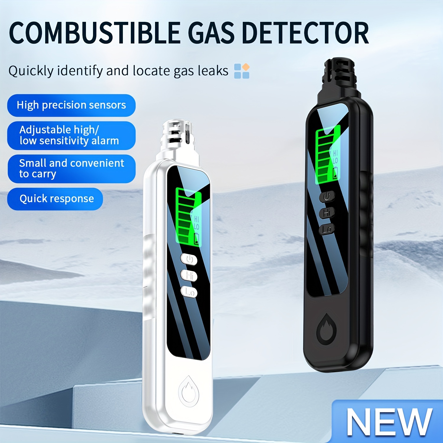 Portable Combustible Natural Gas Propane Leak Detector Tester Visual  Leakage RV
