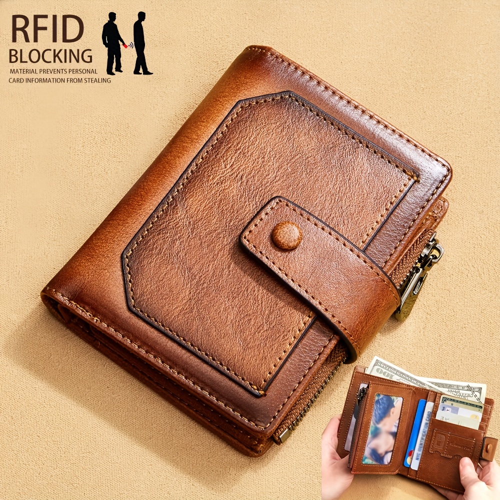 Fashion Plaid Business Men PU Leather Wallet Short Slim Male Purses Credit  Card Holders Men's Classic Thin Money Bag