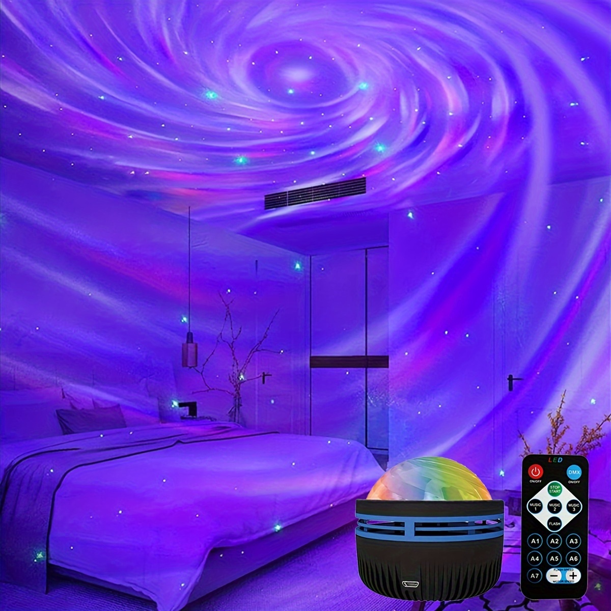 Starry Sky Projection Lamp Starry Projector Light 7 Color - Temu