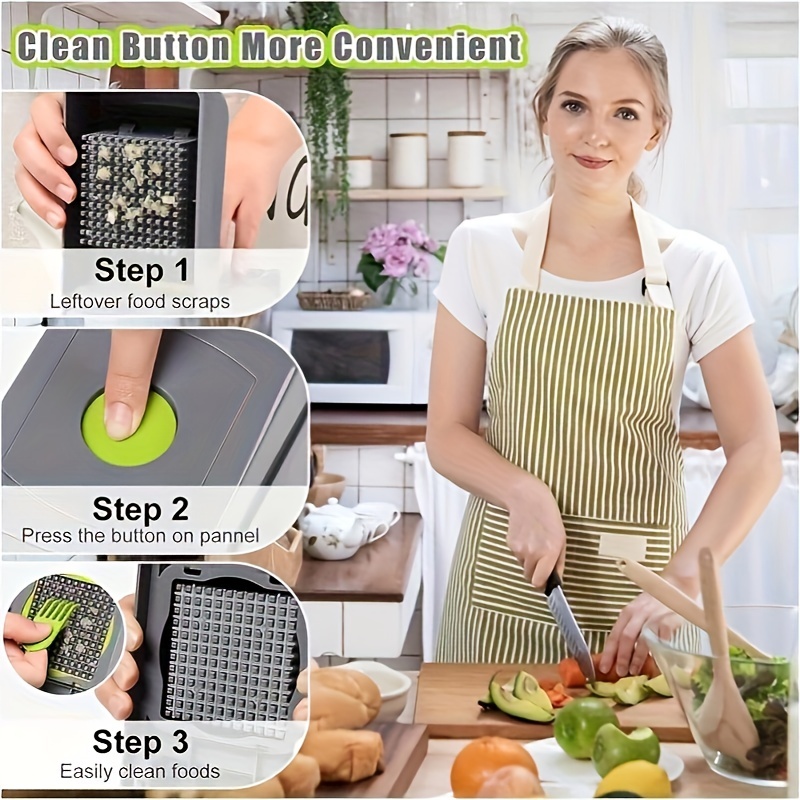 16 in 1 Vegetable Chopper With Container Manual Food Potato - Temu