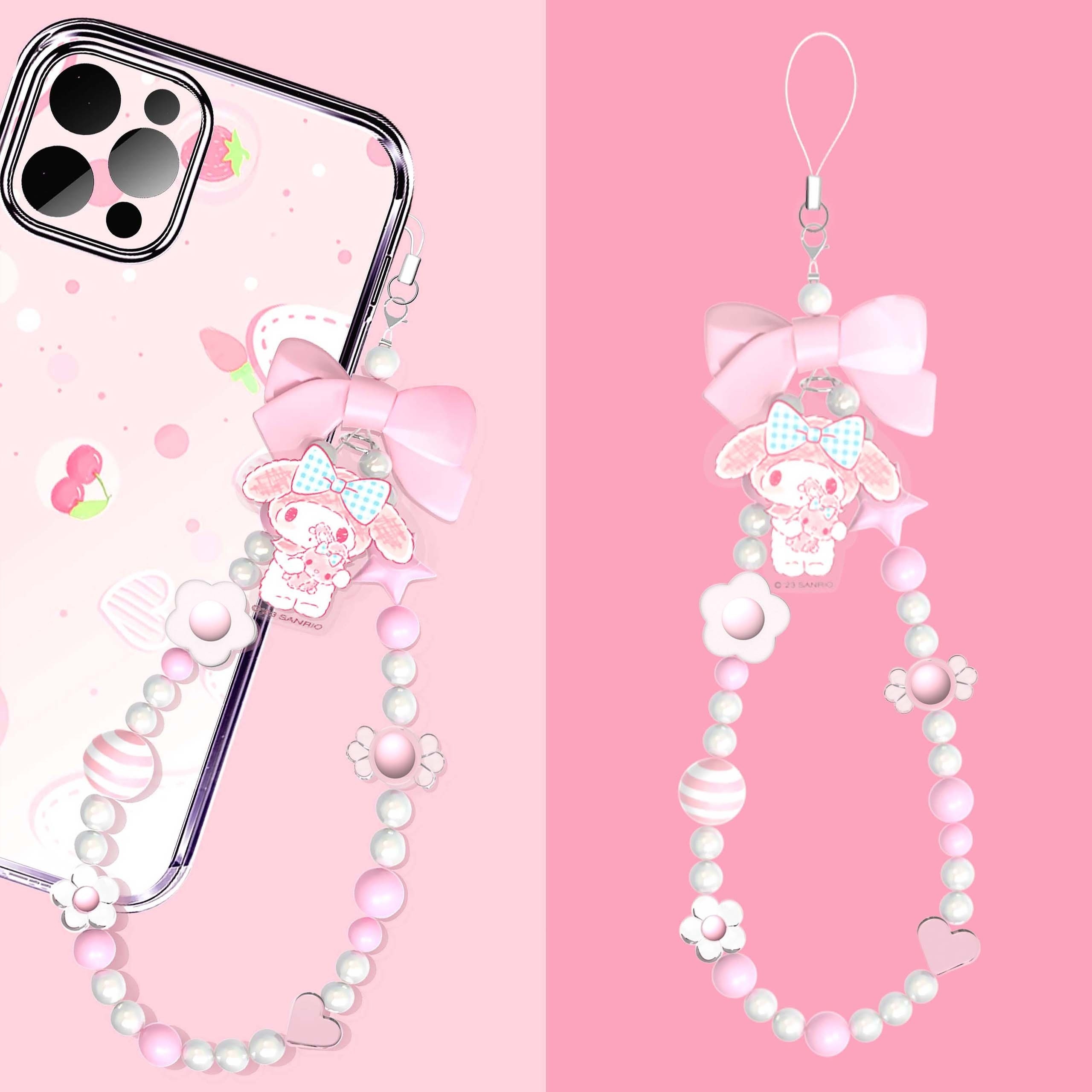 Sanrio Leatherette Phone Case with Beads Bracelet – GoodChoyice