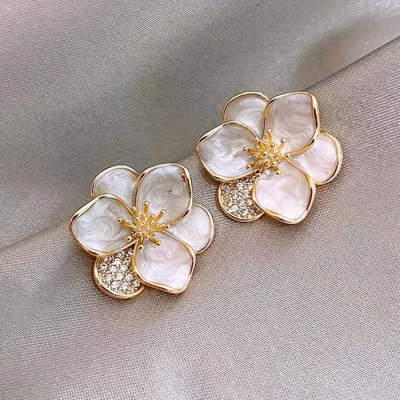 Chic Floral Stud Earrings for Women