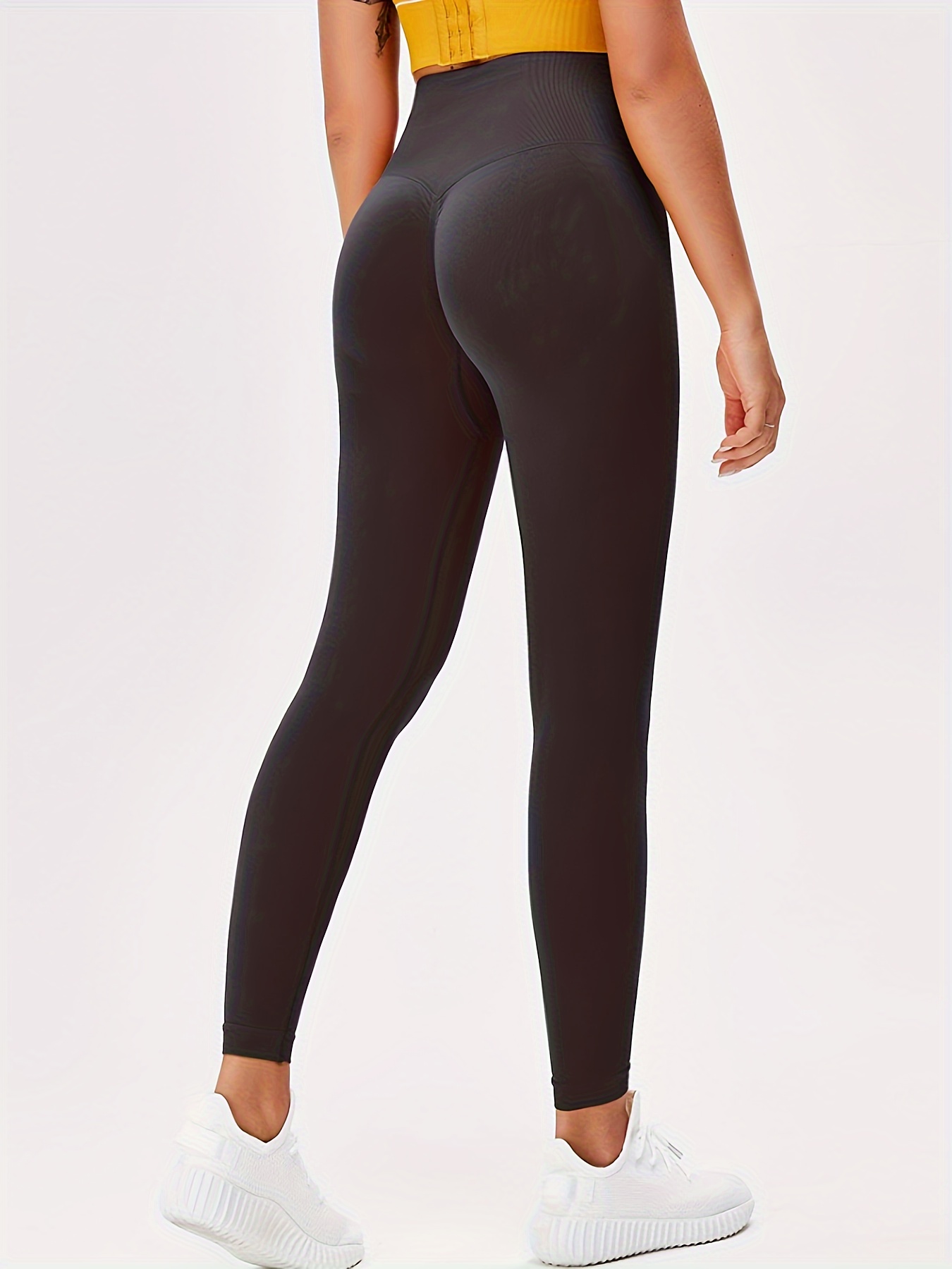 Megacme Workout Seamless Leggings with Pockets for Women High Waisted Gym  Women's Butt Lift Tummy Control Yoga Pants Black at  Women's Clothing  store