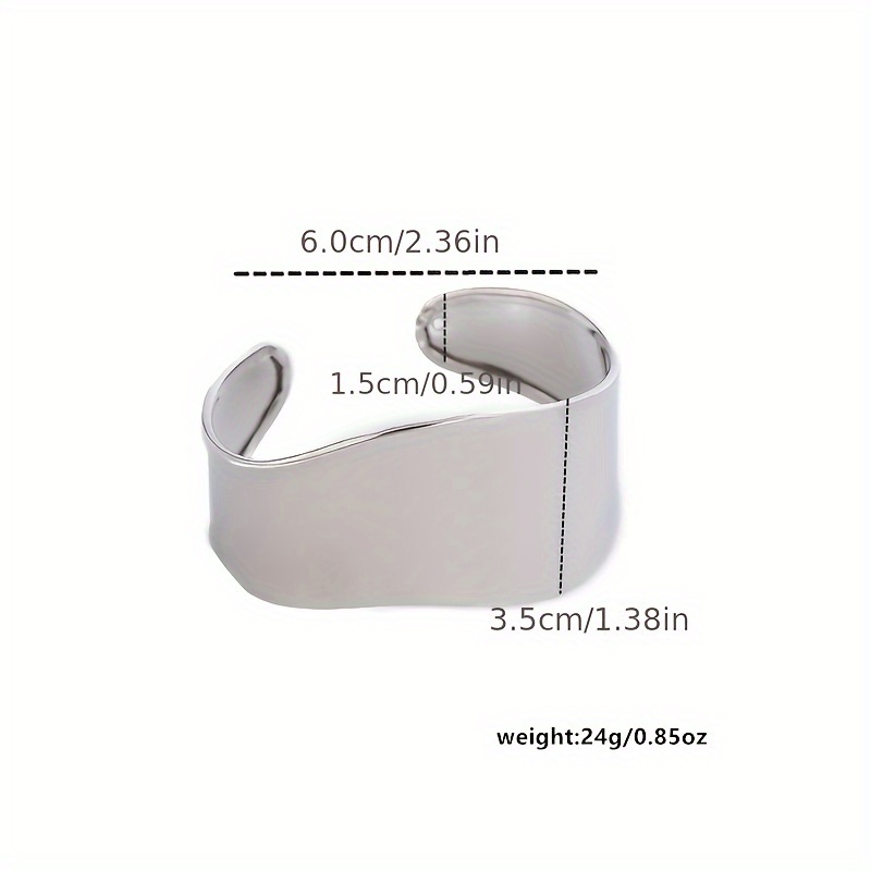 Vintage Silver Plated Open Cuff Bracelet, Irregular Design