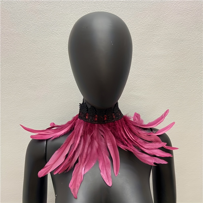 Faux Feather Neck Scarf Halloween Cosplay Costume Accessory