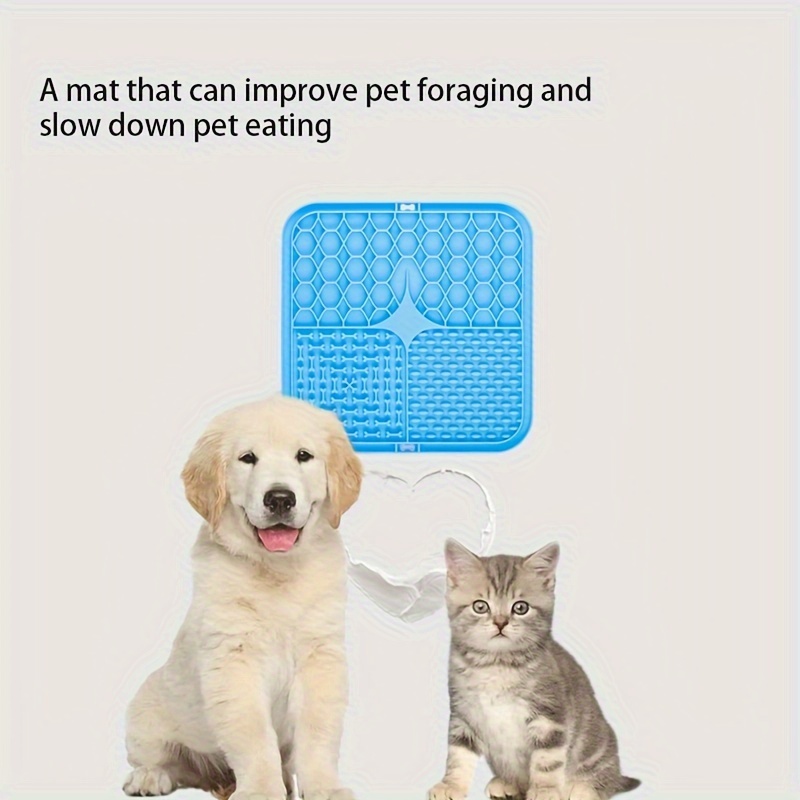 Slow Feeder Cat Feeding Mat, Food Grade Silicone Cat Lick Mat With Suction  Cups, Foldable And Washable Cat Food Mat Cat Bowl Mat - Temu