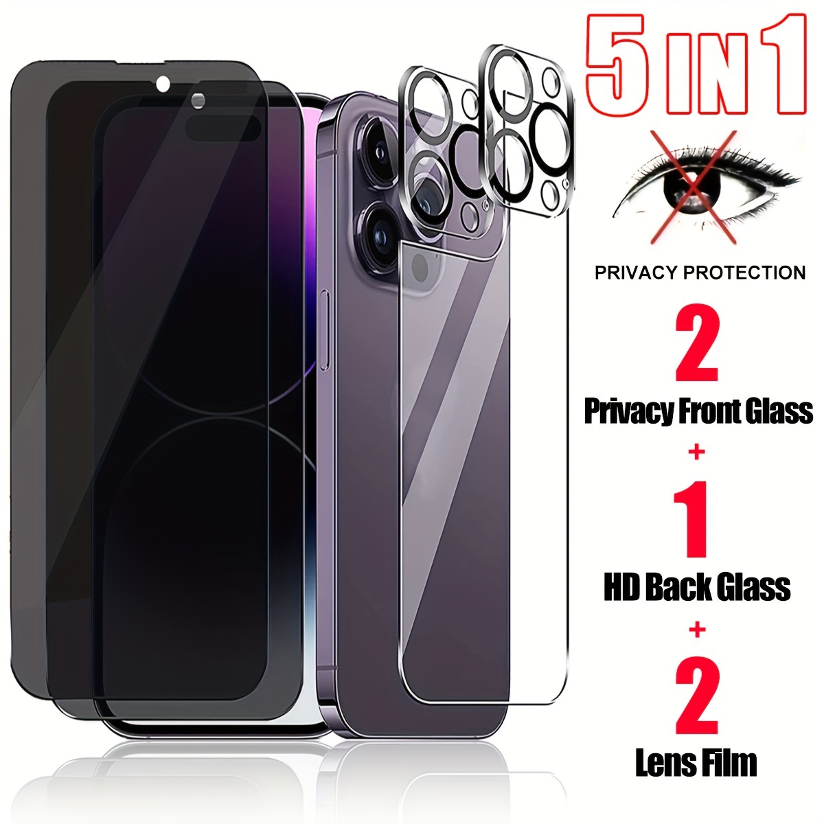 For iPhone 15 14 Plus 13 12 Pro Max Tempered Glass Camera Lens Screen  Protector