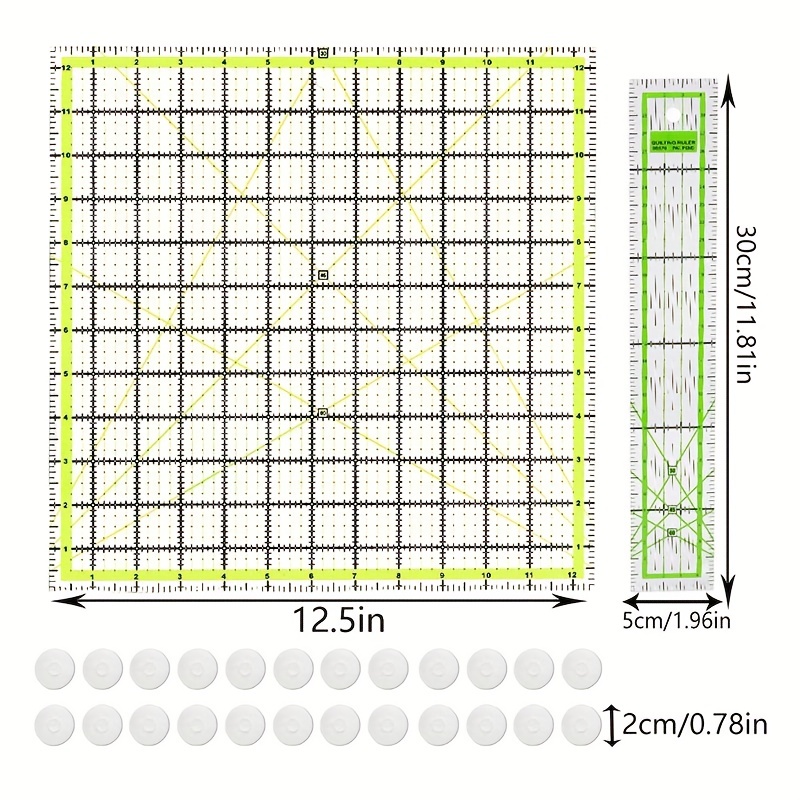Quilting Ruler Set Acrylic Quilting Ruler Square Quilting - Temu