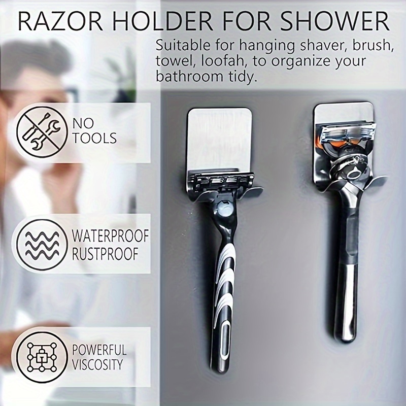 Razor Holder Shaver Hook Self Adhesive Heavy Duty Shaver - Temu