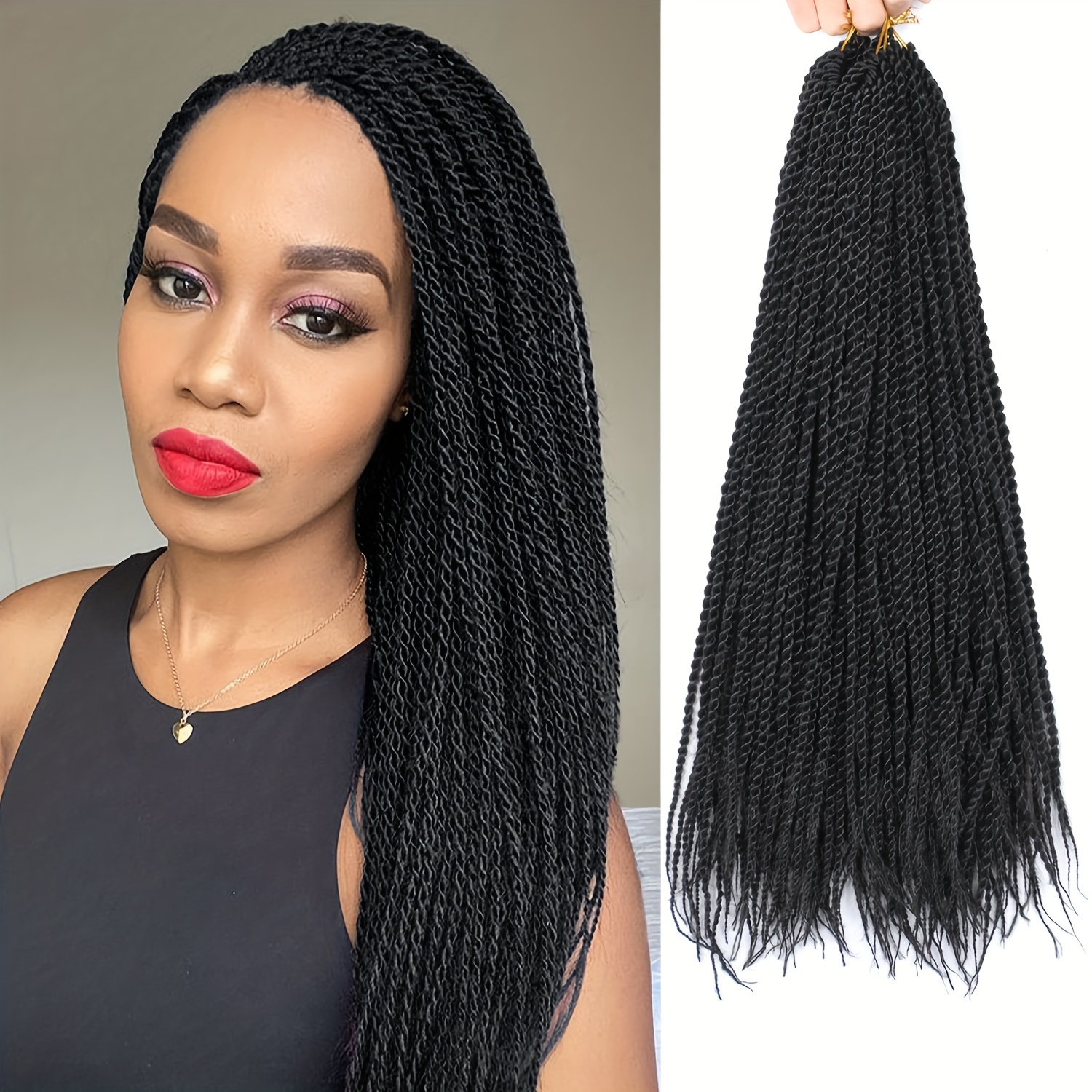 Senegalese Twist Crochet Hair Synthetic Braids 12 Small Easy