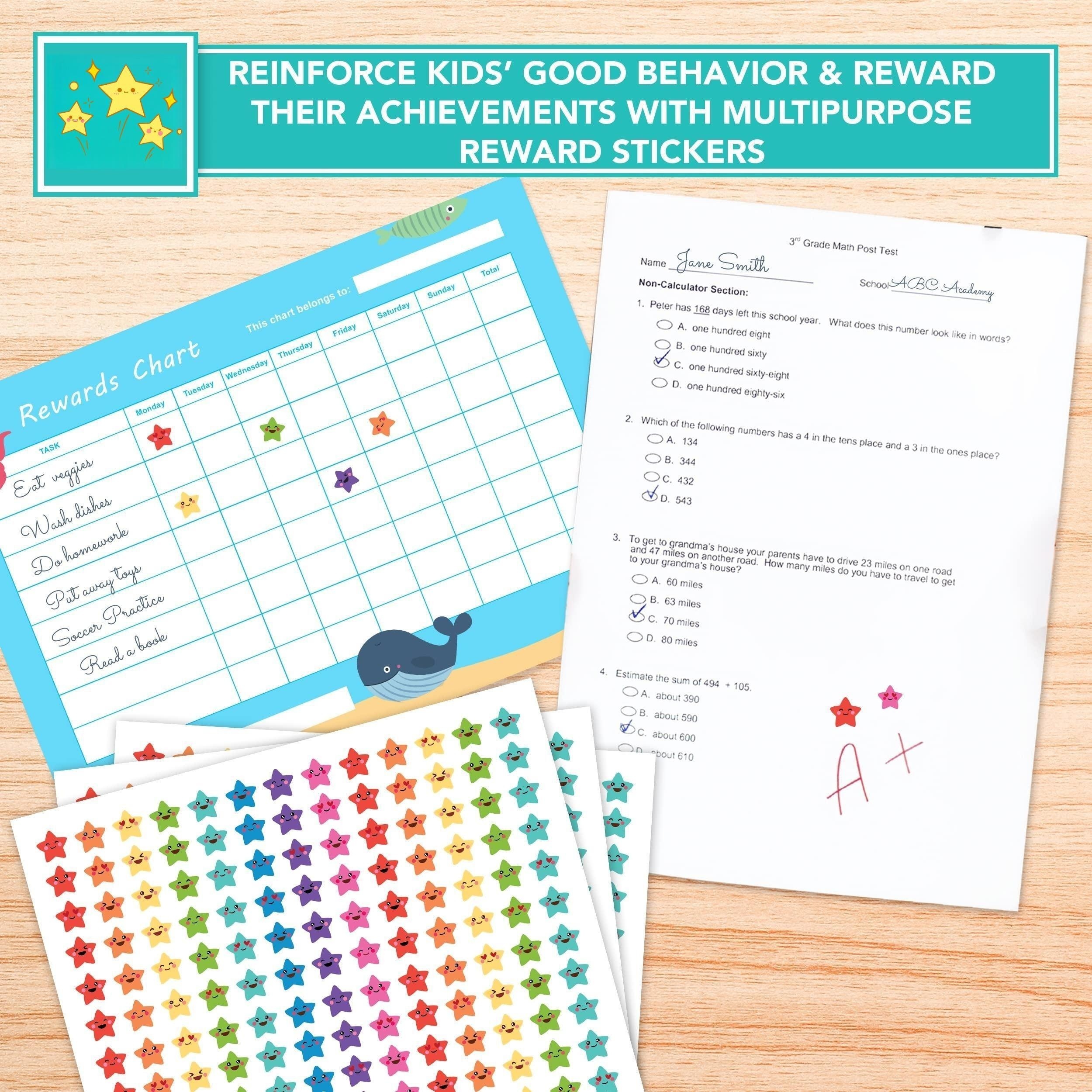 Star Stickers Reward Charts Decorative Stickers Labels - Temu
