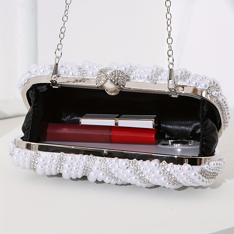 Ro Rox Margaret Sac à Main Rétro Vintage Broderie Perlée - Clutch Soirée Élégante