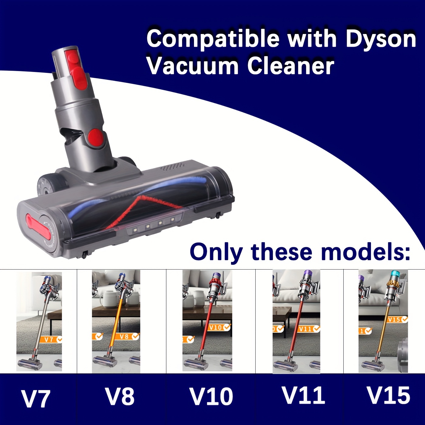 Tools Vacuum Brush Attachments Replacement for Dyson V7, V8, V10 Cordless  Vacuum Parts 8 Pack