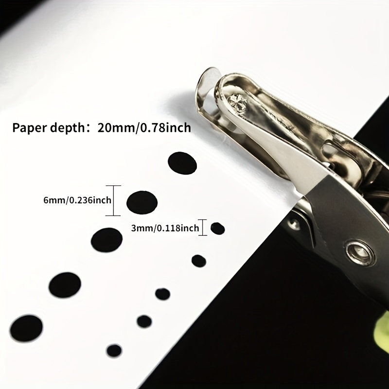 Perforadora de agujeros de papel de 3 orificios 12 Chapa de plata Nuevo  2023