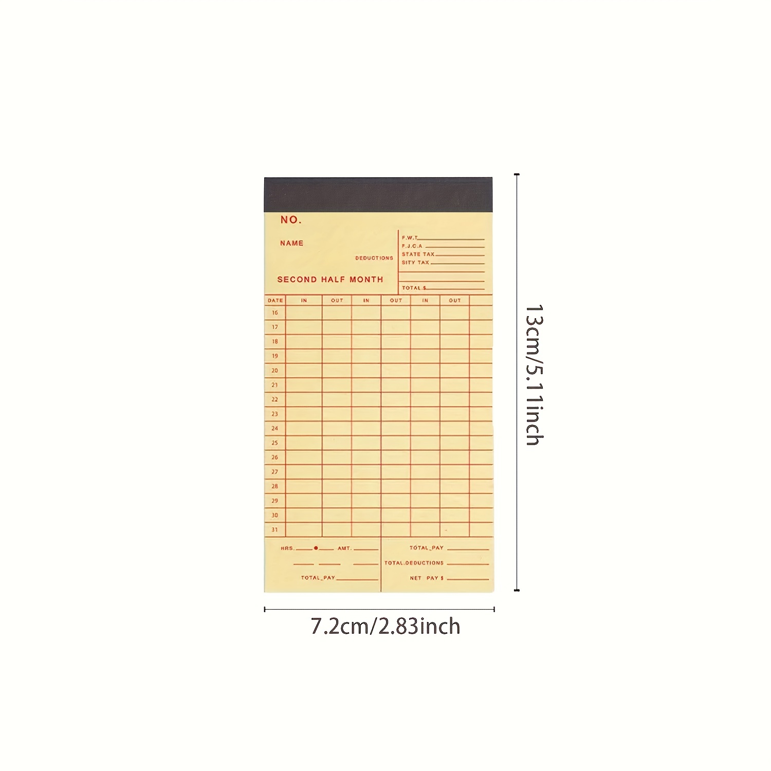 50PCS Retro Bill Memo Pad Narrative Chapter Series Material Decorative Paper