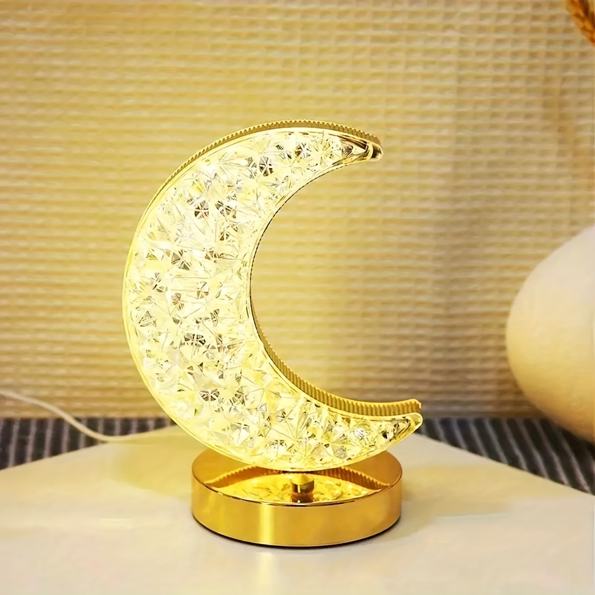

1pc Moon Touch Lamp, 3-color Bedside Moon Lamp, Ramadan Home Decoration Atmosphere Lamp Lovely Atmosphere Led Lamp Nightstand Lamp Bedroom Nursery Living Room Office Dining Room