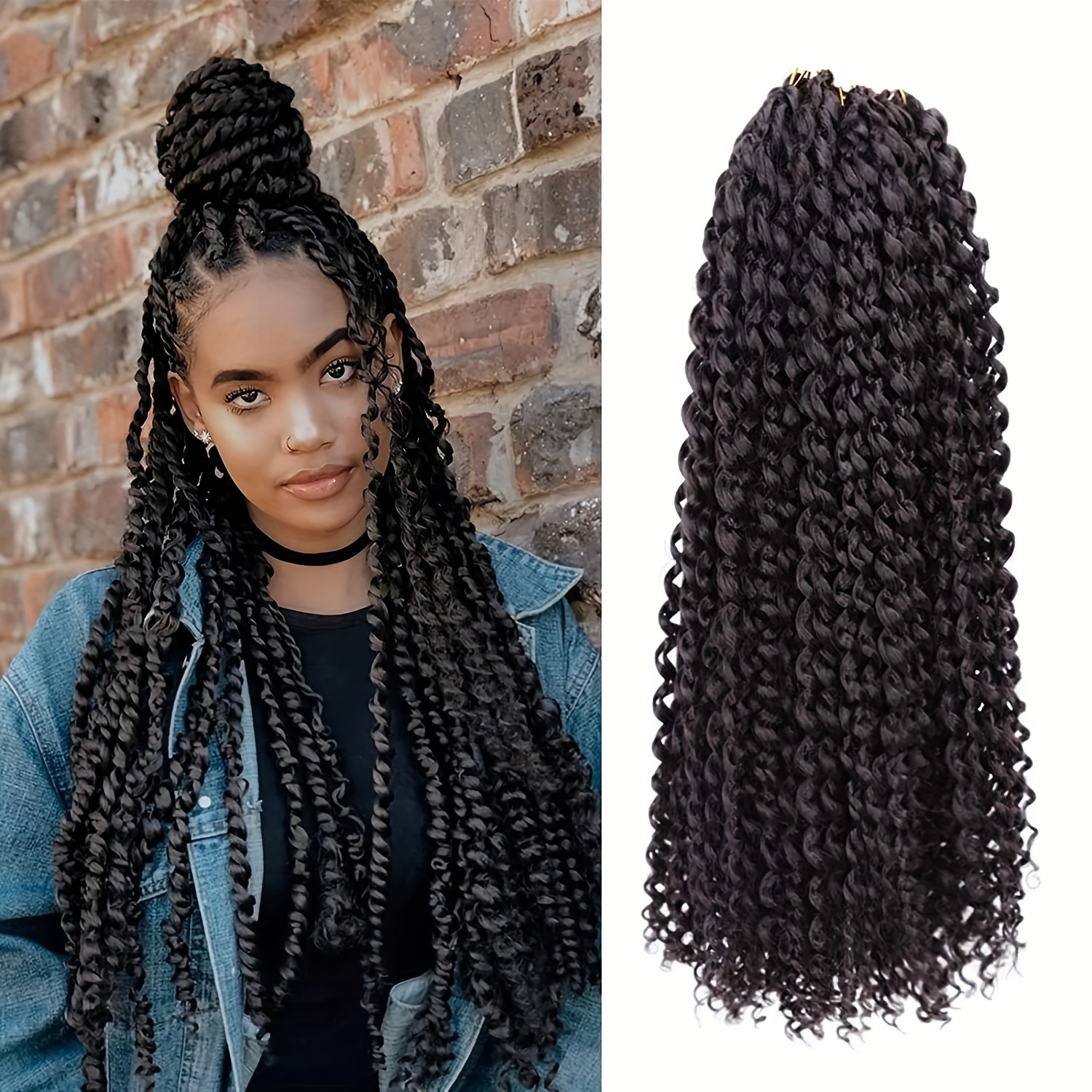 Passion Twist Hair 30 inch PreTwisted Long Passion Twist Crochet Hair Pre  Looped Bohemian Curly End Crochet Hair for Black Women Water Wave Crochet  Braids Extensions (1b/30inch/ 6packs) 30 Inch (pack of