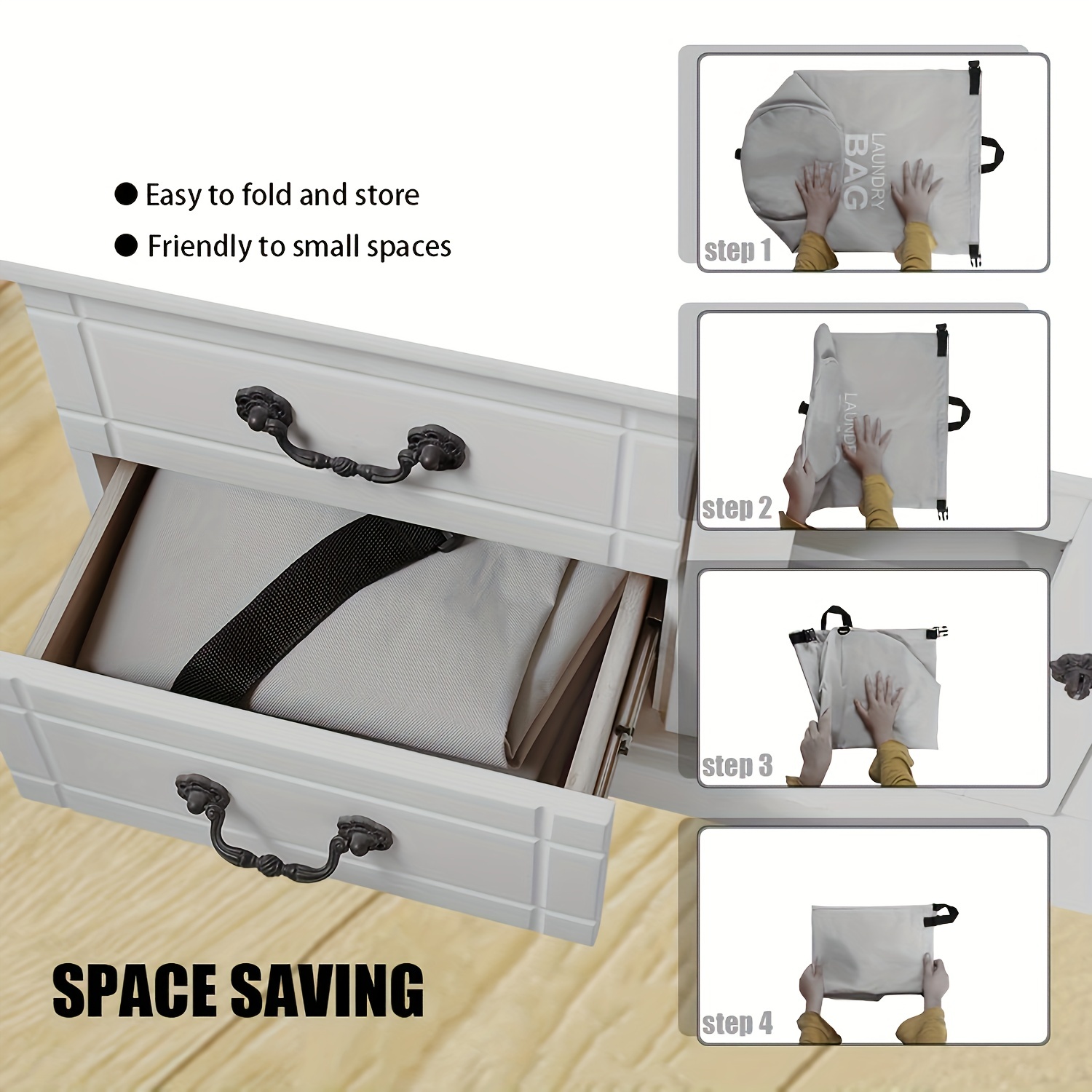Hanging Large Capacity Laundry Basket Foldable Adjustable - Temu