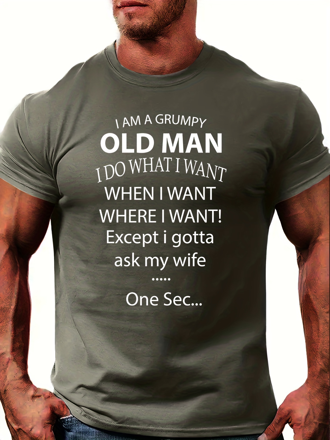 Funny Tshirts Men, T-Shirts, Print Crew Neck Slight Stretch T-Shirt, Men's Casual Summer Funny Old Letter Pattern Comfy Graphic Tee Outdoor Clothes, image size:800x1067