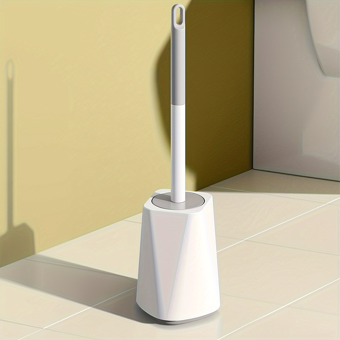 Creative Toilet Brush With Holder Bowl long Handle Bathroom - Temu