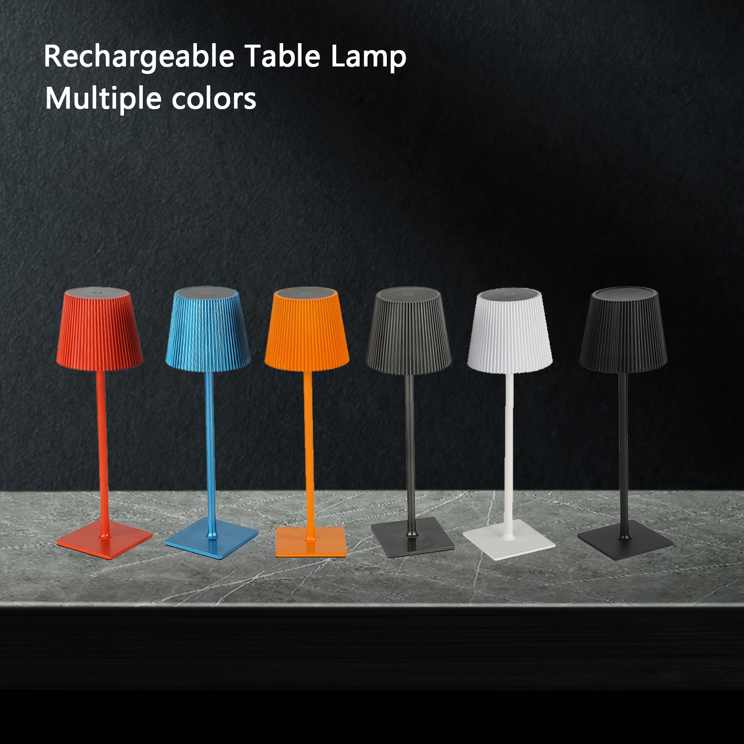 Lampe De Table LED 3W, Commutation 3 Couleurs, Gradation Progressive, Lampe  De Chevet LED Sans Fil Rechargeable Par USB, Pour Table De Chevet, étagère,  Table 