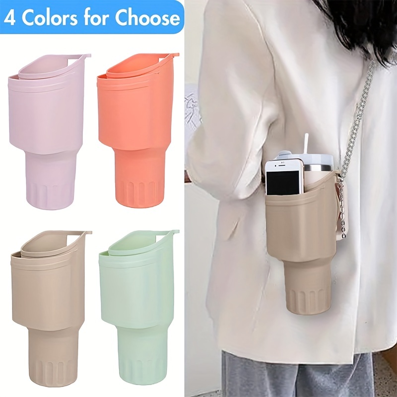 Water Cup Boot Sleeve Cover with Phone Holder Silicone Carrier for
