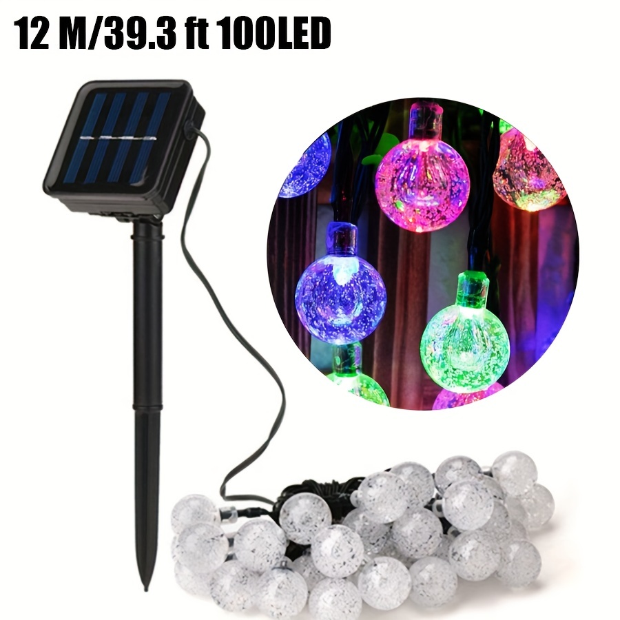 Guirnaldas Luces Solares Led Forma Globo Cristal 20/50/100 - Temu Chile