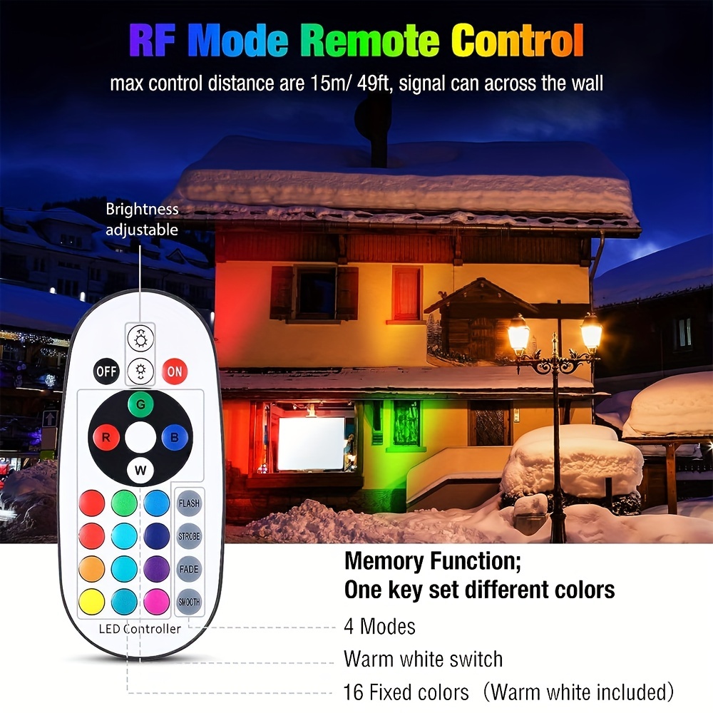 RGB Low Voltage Landscape Well Lights, Color Changing 10W Outdoor In-G