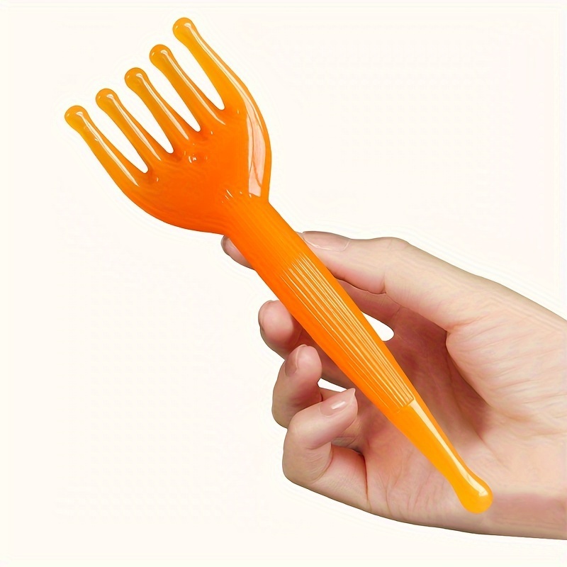 1pc   massager meridian comb head acupressure point massager five teeth long arm scalp whole body universal massage   comb   massage comb Product details 3