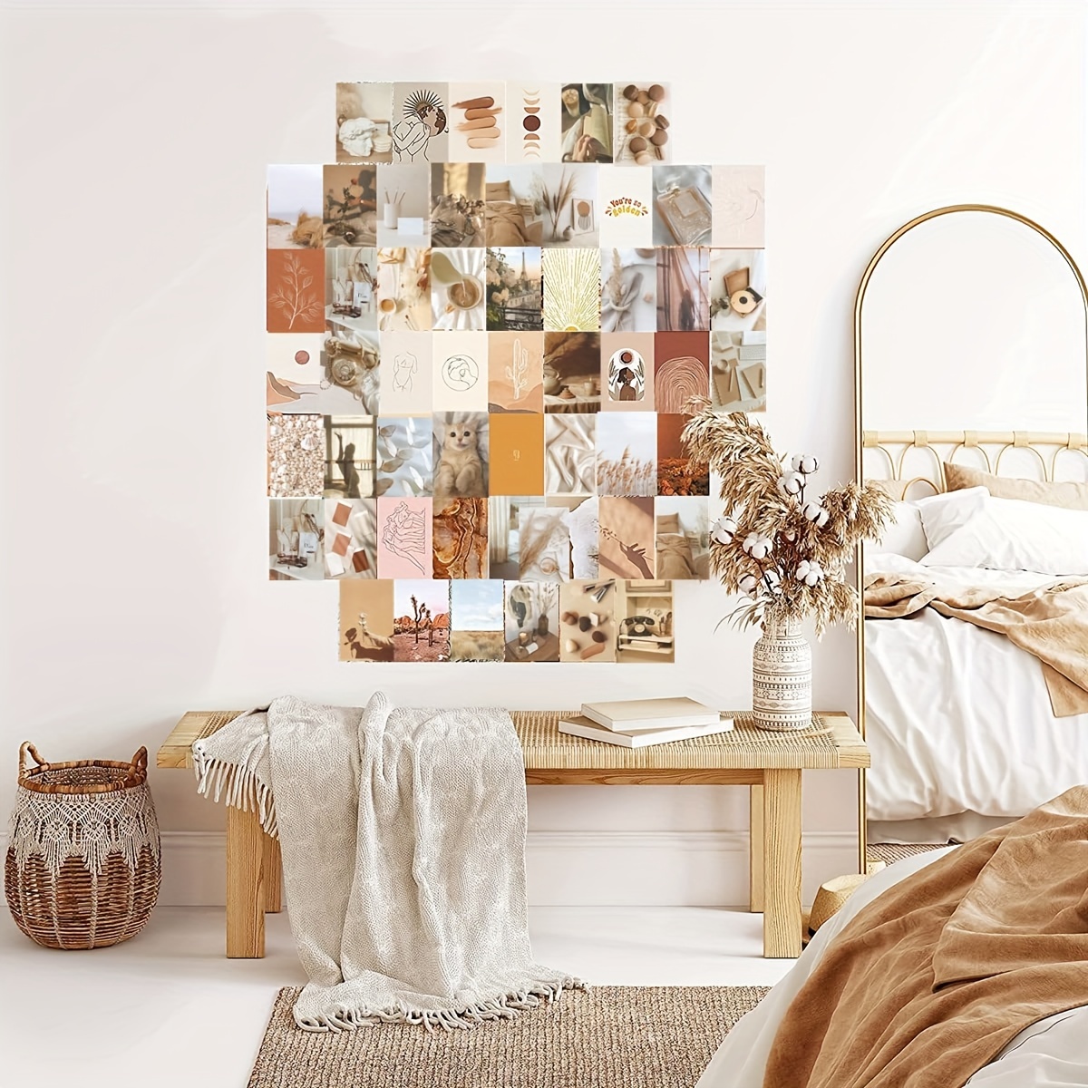 Beige Wall Collage Kit For Aesthetic Pictures Picture - Temu