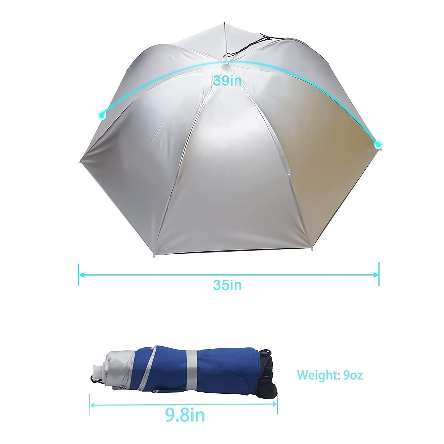 Dual-use Large Folding Hat Umbrella For Fishing, Camping, And Hunting - Uv  Protection, Hands-free Convenience - Temu