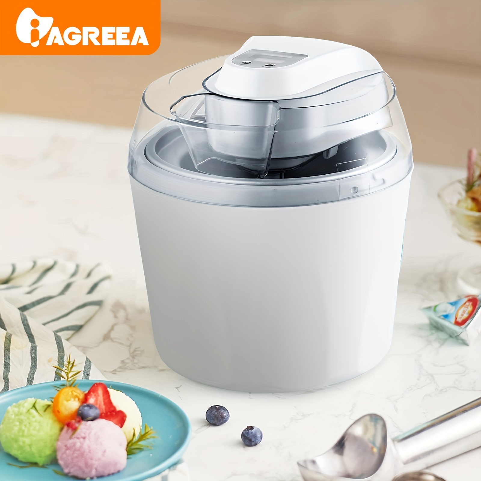 0.5 Qt Automatic Homemade Electric Ice Cream Maker - Temu Mexico