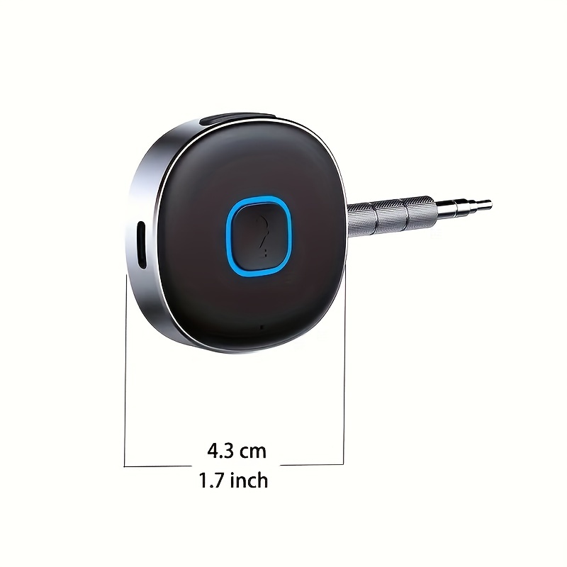Bluetooth Aux Receiver , Portable 3.5mm Aux Car Adapter, Bluetooth 5.0  Wireless Audio Receiver for Car /Home Stereo/Wired Headphones/Speaker, 16H