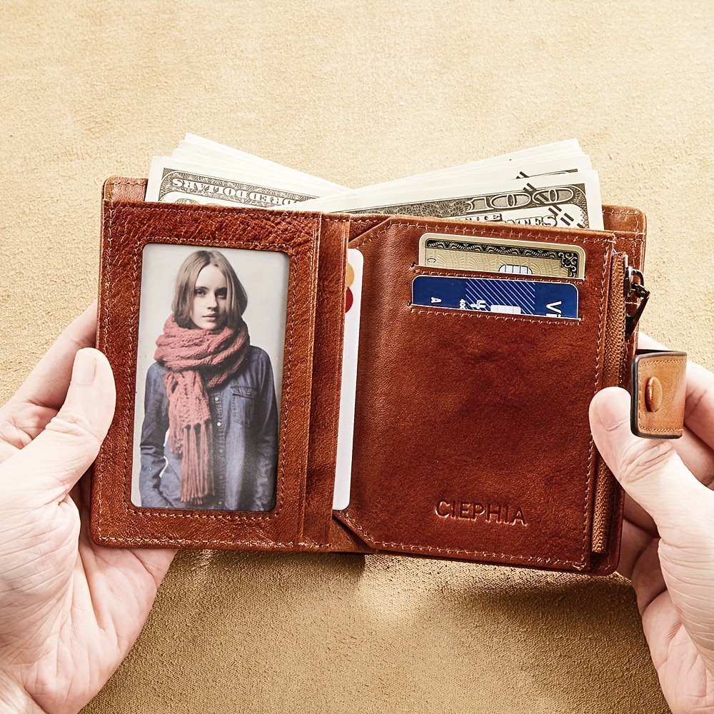 Women Genuine Leather Wallet Rfid Credit Card Holder Multifunction