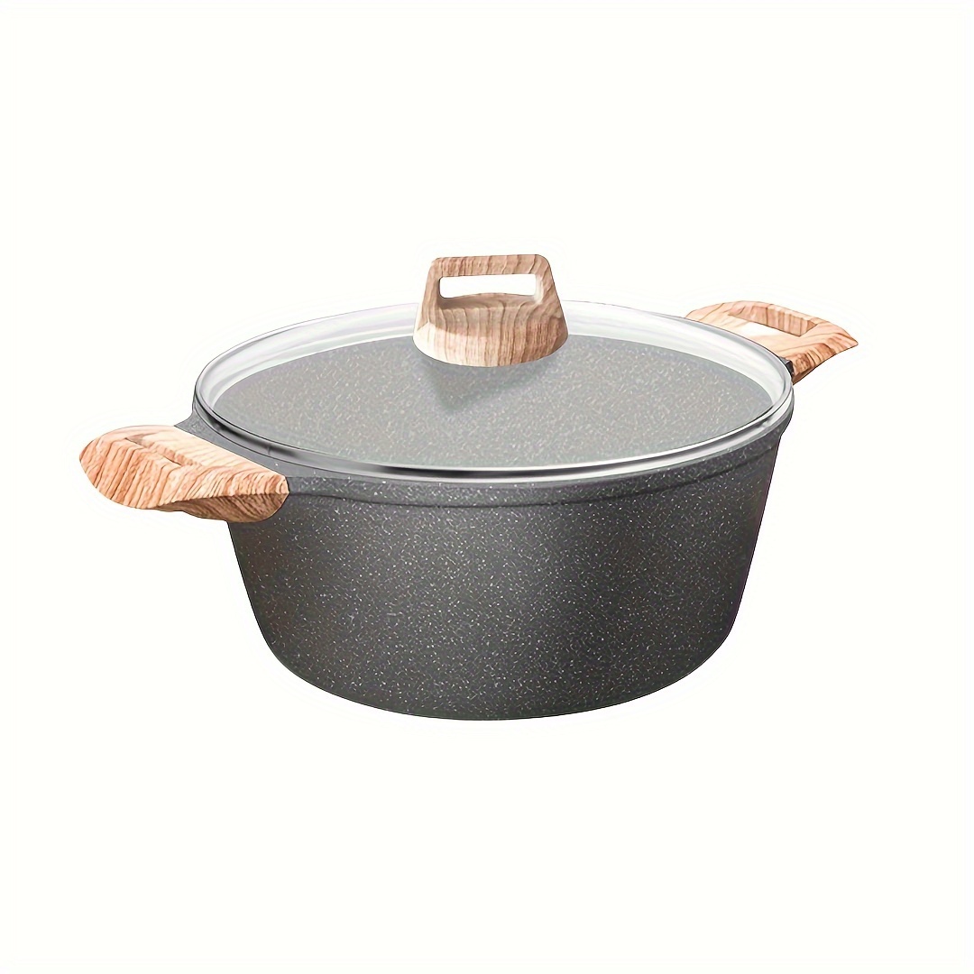 3Pcs Home Soup Pot Enamel Stew Pot Flat Bottom Pot Cooking Stew Pot Instant