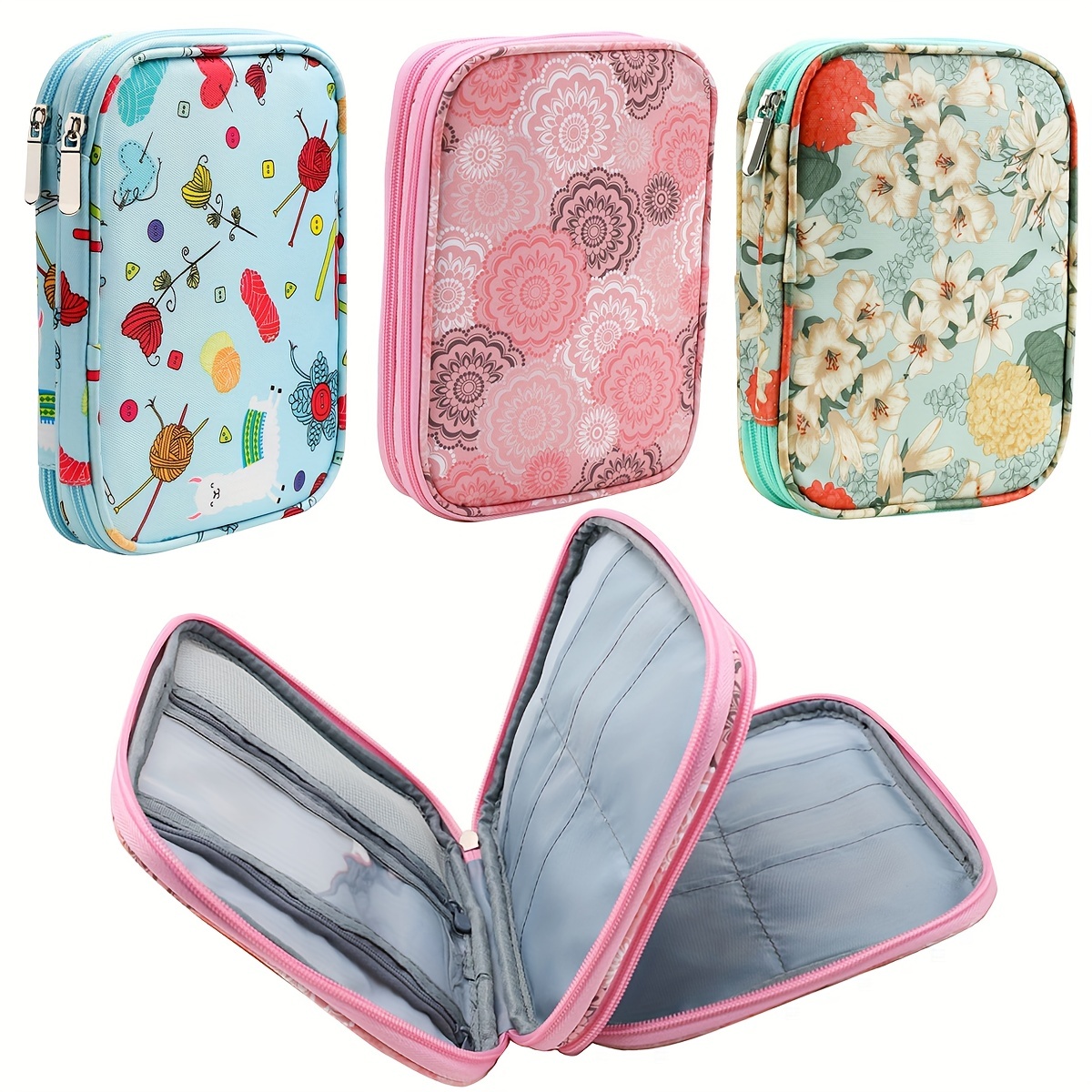 Knitting Needles Case, Travel Portable Storage Bag For Sewing