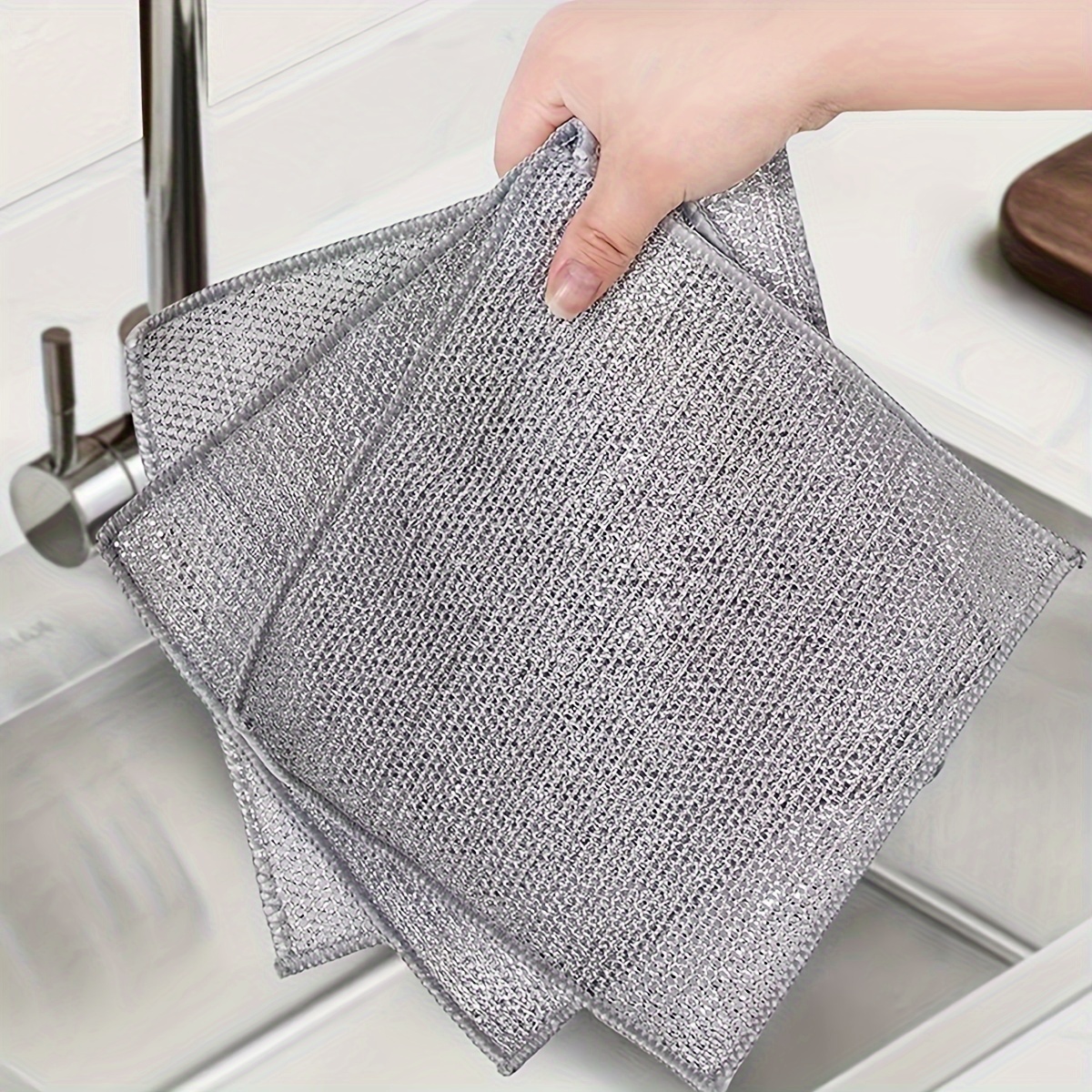 New Steel Wire Dishcloth Multifunctional Double -layer Dish Towel