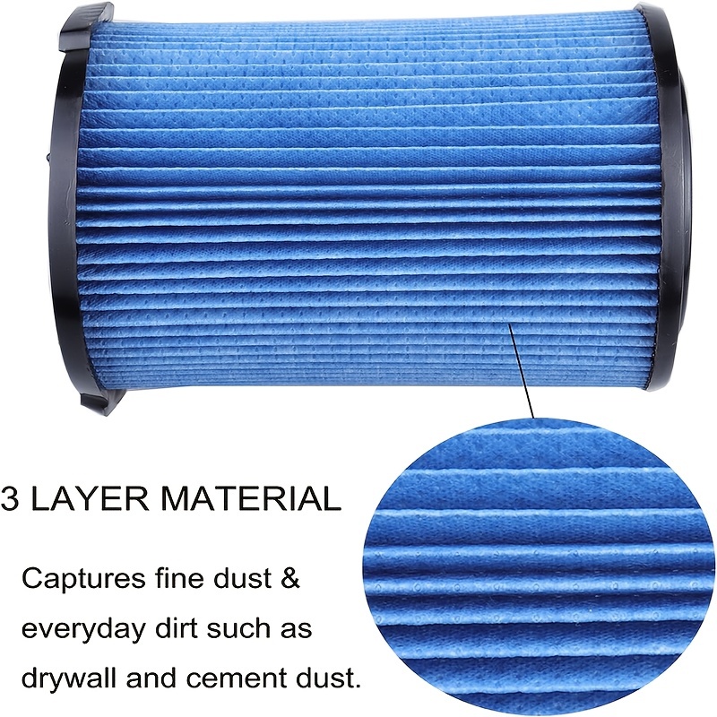 VF5000 Replacement Filter Fits for Rigid Shop Vac 6-20 Gallon Wet Dry  Vacuums 3-Layer Pleated Paper Vacuum Filter - Compatible with WD1450 WD0970  WD1270 WD09700 WD06700 WD1680 WD1851 RV2400A 