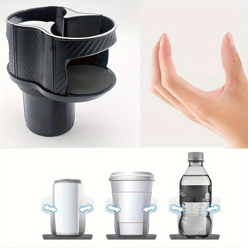 Car Cup Holder, Multifunctional Rotating Cupholder, Car Water Bottle Stand,  1-To-2 Auto Cup Stand Extender