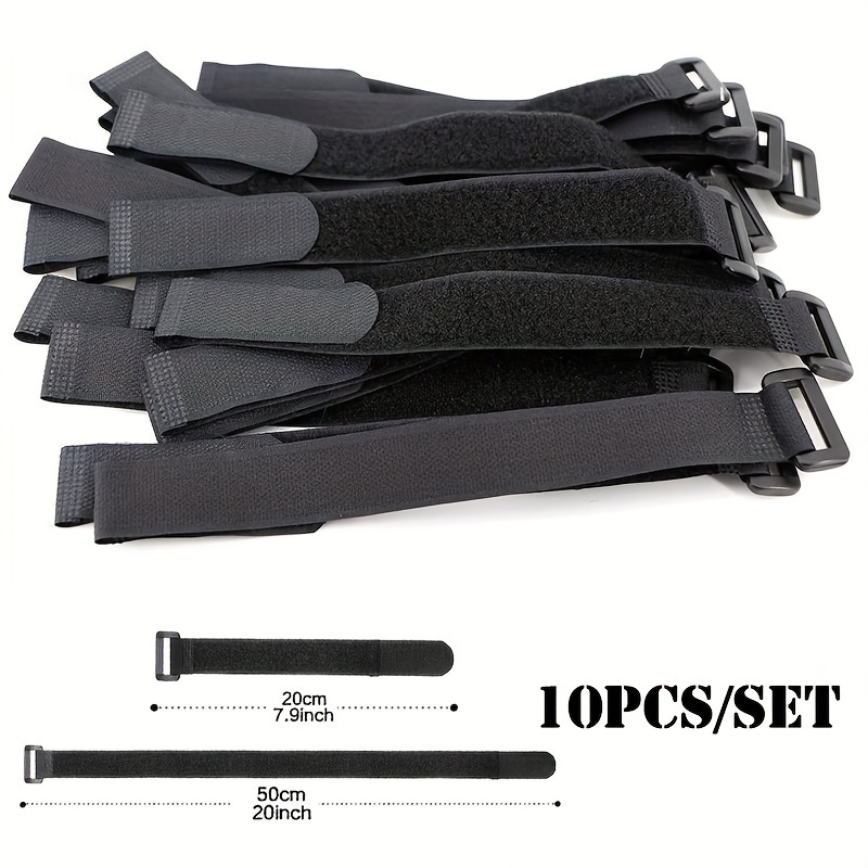 100 Pcs Reusable Fastening Cable Ties With Hook And Loop 10 - Temu