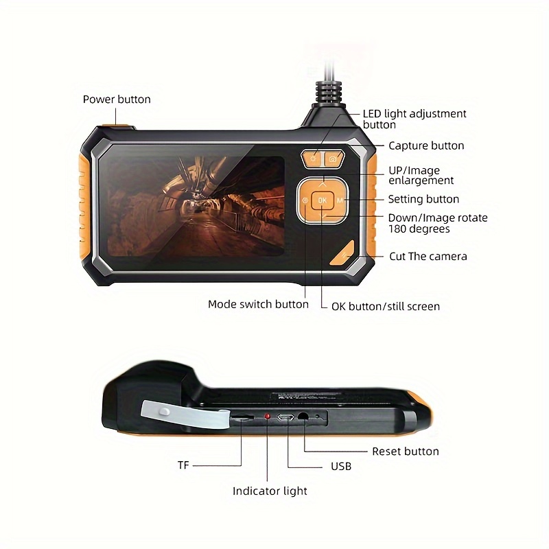 Lcd Industrial Handheld Digital Endoscope Hd Display - Temu Germany