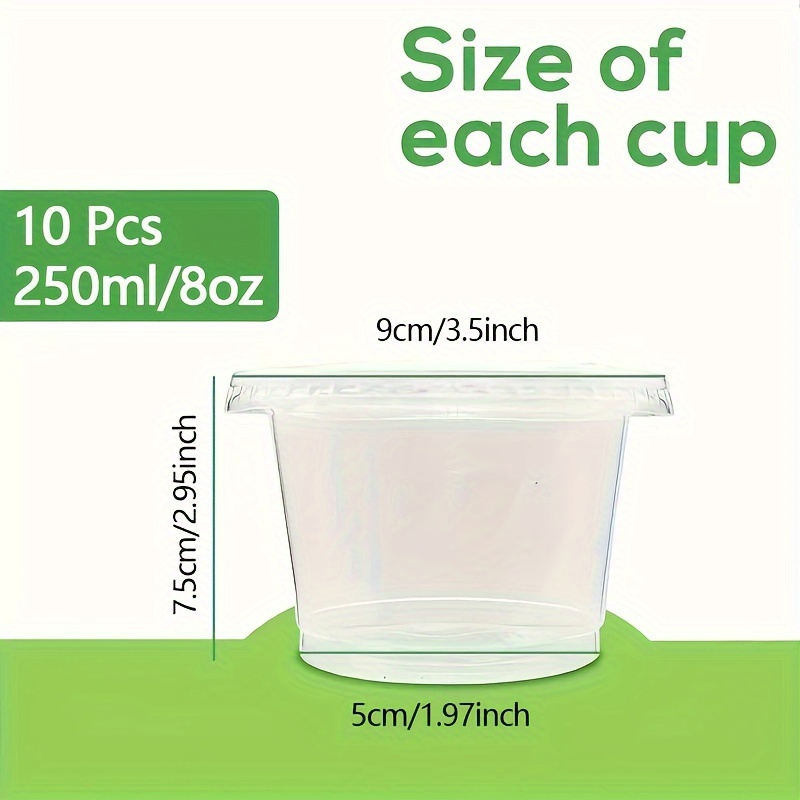 50pcs Jelly Cups, Small Plastic Containers with Lids, Salad