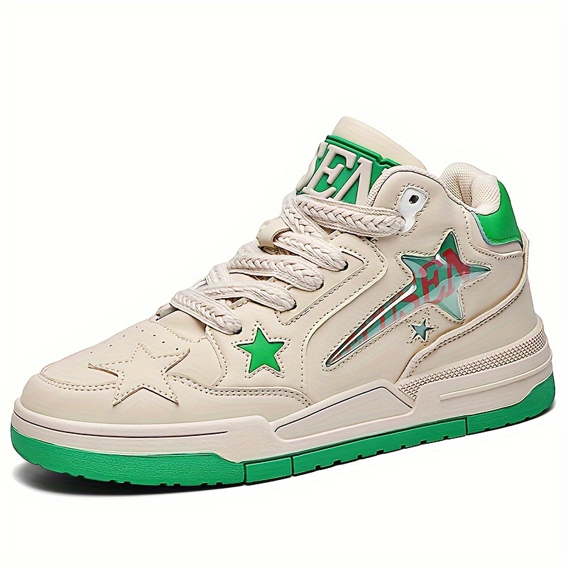Mens Trendy Street Style Skate Shoes Comfy Non Slip Casual Lace Up ...