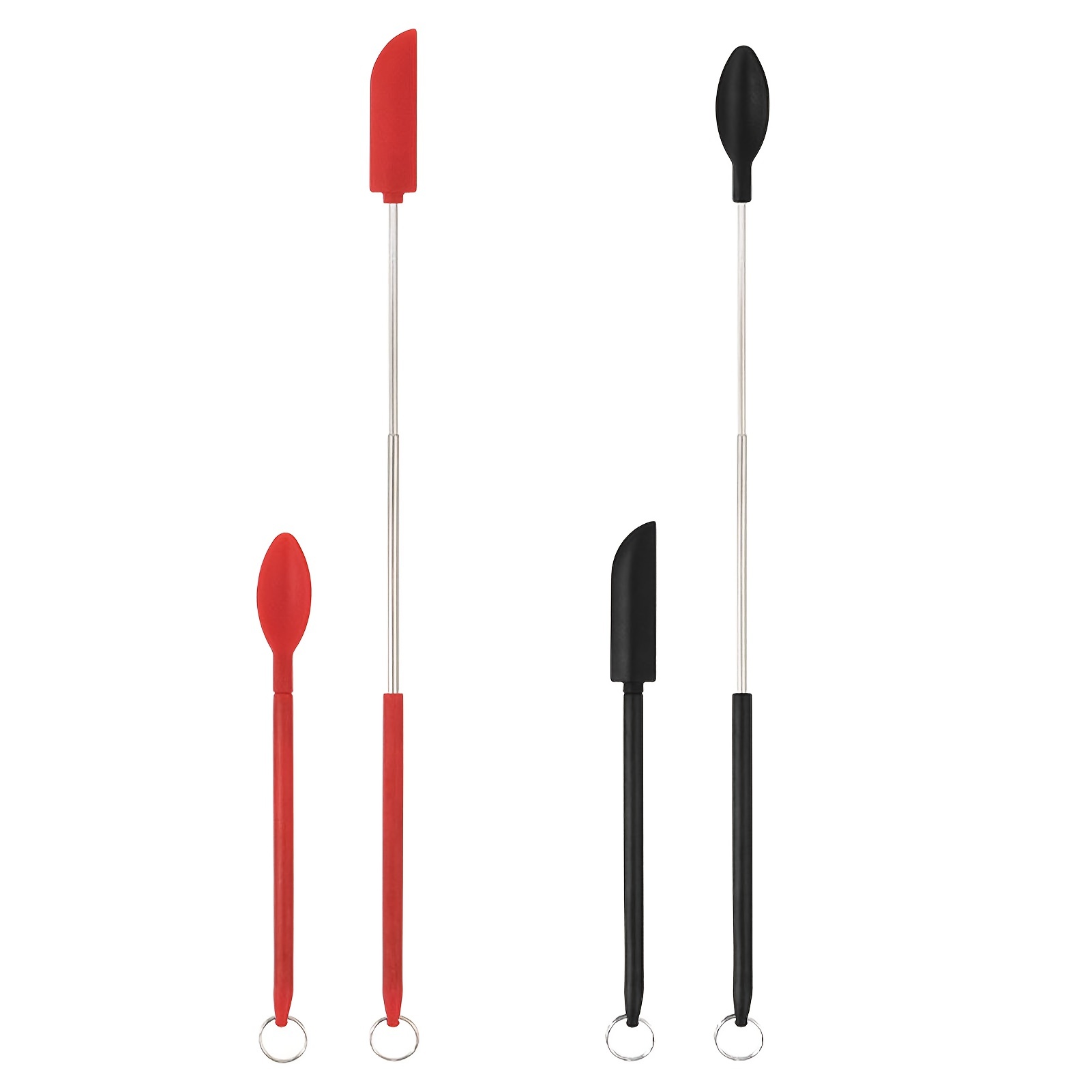 Mini Silicone Telescopic Spatula Set, Small Spatula Silicone Mini