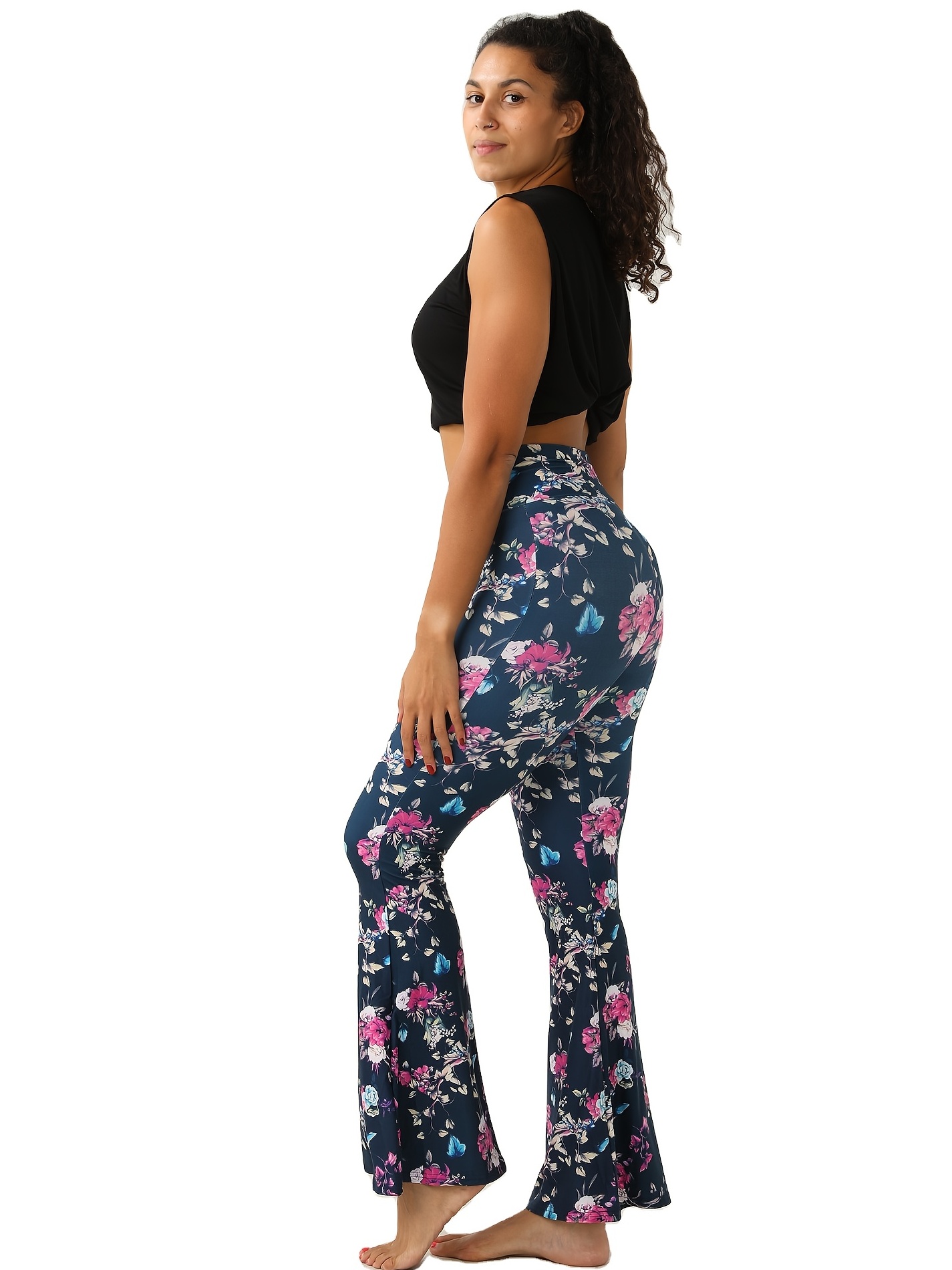 Geo Print Flare Leg Pants, Boho Forbidden Pants For Spring