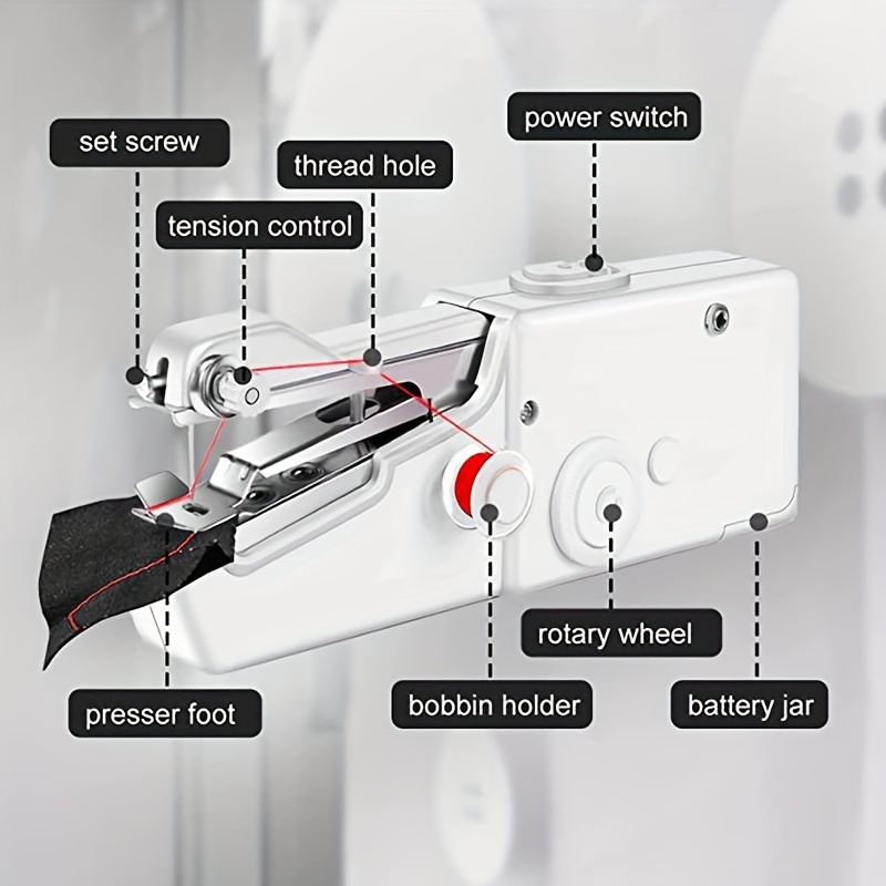 Mini Handheld Sewing Machine, Portable Handy Stitch Electric Crafting  Mending Machine for Quick Repairs DIY Household Travel Beginner