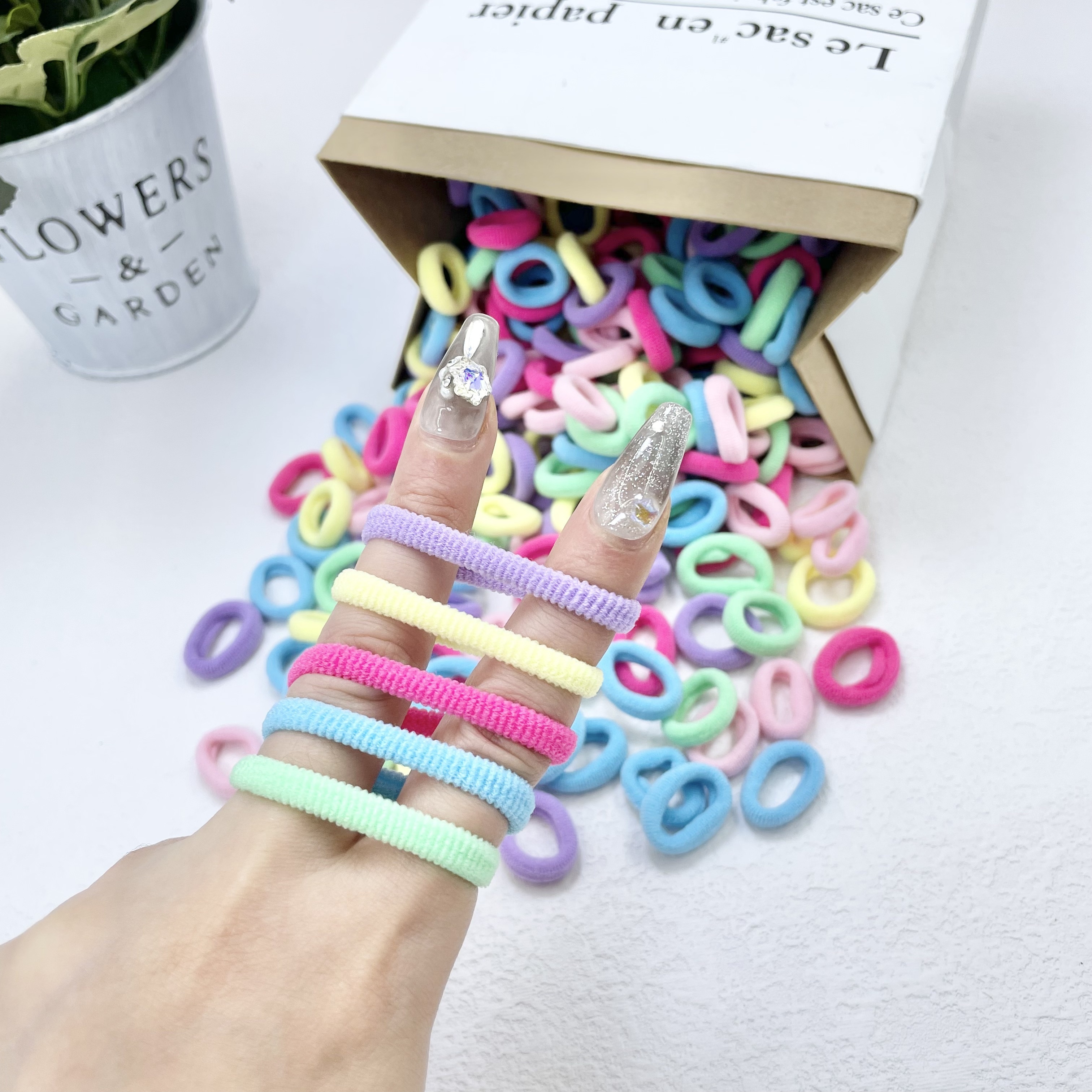 200 Stück Baby-Haargummis – Nahtlose, Weiche Gummis Für Kleinkinder, Bunte Farben, Nylon